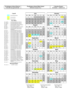 2015-2016 School Calendar - Washington Island School District