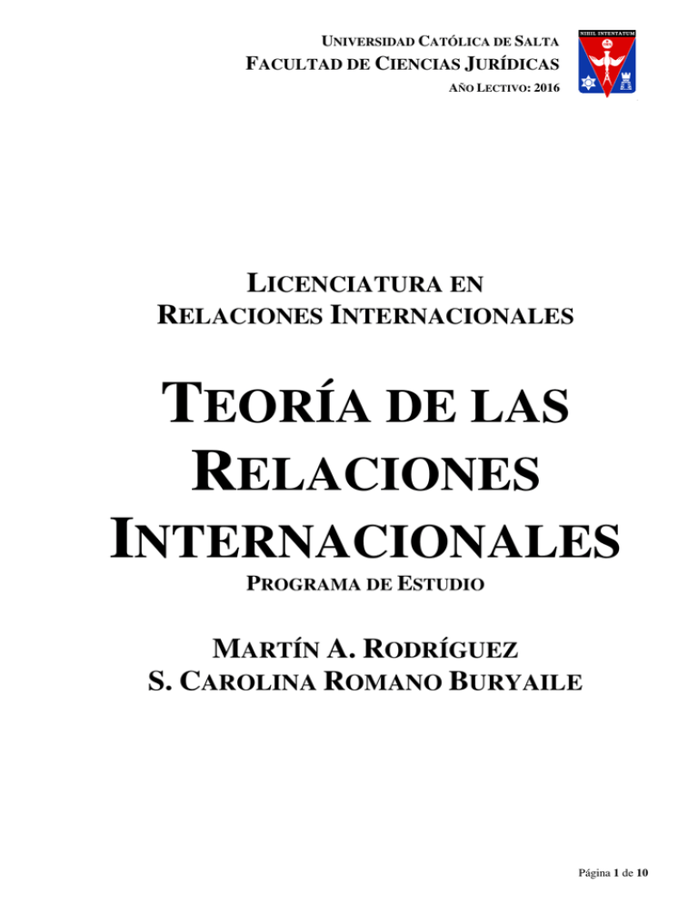 teoría de las relaciones internacionales