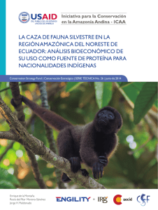 la caza de fauna silvestre en la región amazónica del noreste de