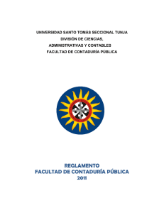 Reglamento Facultad - Universidad Santo Tomás, Seccional Tunja