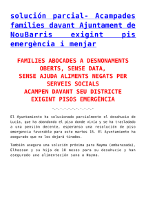solución parcial- Acampades families davant Ajuntament de