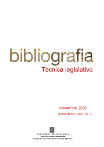 Tècnica legislativa - Parlament de Catalunya