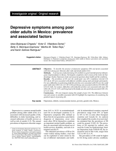 Depressive symptoms among poor older adults in Mexico