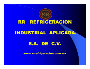 RR REFRIGERACION INDUSTRIAL APLICADA, S.A. DE C.V.
