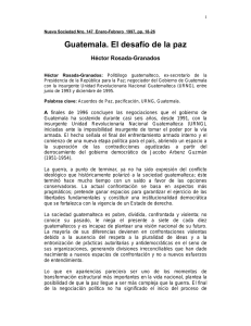 Guatemala. El desafío de la paz