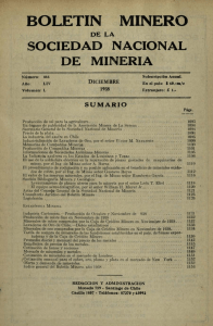 BOLETIN MINERO - Sociedad Nacional de Minería