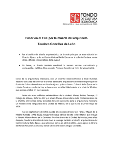Pesar en el FCE por la muerte del arquitecto Teodoro González de