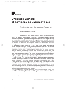 Christiaan Barnard: el comienzo de una nueva era