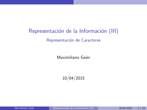 Representación de la Información (III)