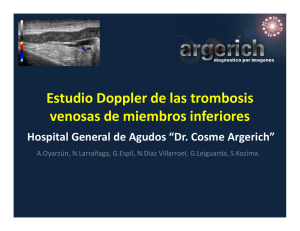 Estudio Doppler de las trombosis venosas de miembros inferiores