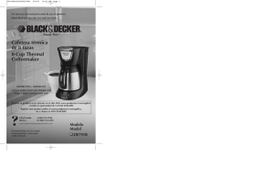 Cafetera térmica de 8 tazas 8-Cup Thermal Coffeemaker Modelo