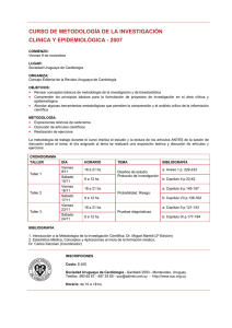 programa curso metodologia - Sociedad Uruguaya de Cardiología