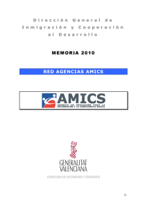 Memoria AMICS 2010 - Conselleria de Bienestar Social