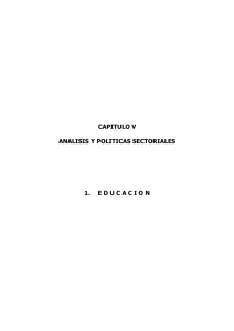 CAPITULO V ANALISIS Y POLITICAS SECTORIALES 1