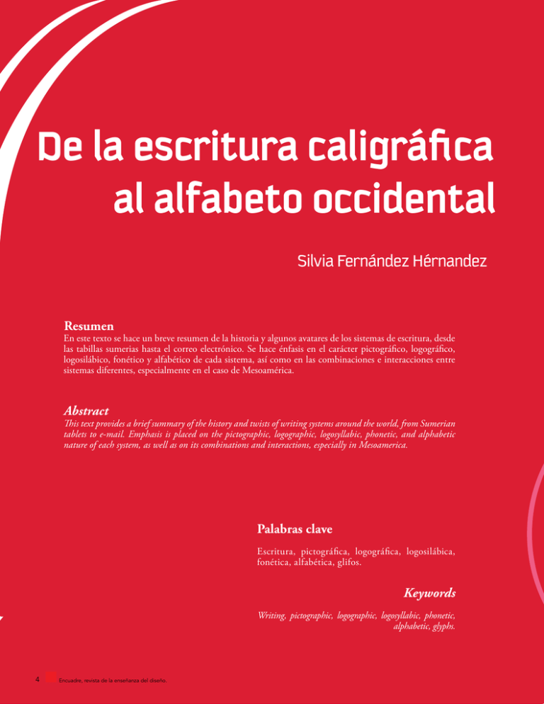 De la escritura caligráfica al alfabeto occidental