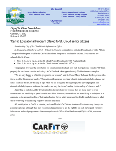 `CarFit` Educational Program offered to St. Cloud senior citizens