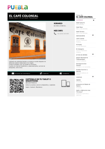 El Café Colonial - Sitio web Oficial del Estado de Puebla, México