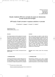Estudio mediante AFM de la corrosión de aceros en disoluciones de