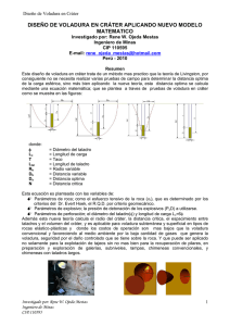 diseño de voladura en cráter aplicando nuevo