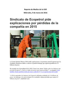 Sindicato de Ecopetrol pide explicaciones por pérdidas de la