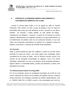 X. APORTES DE LA INGENIERIA QUIMICA PARA