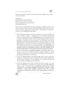 Carta de aceptación de los términos de edición y publicación