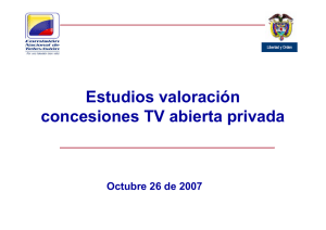 Estudios valoración concesiones TV abierta privada