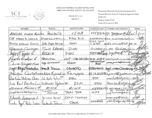 Lista de Asistencia Sesión 01/16.