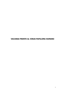VACUNAS FRENTE AL VIRUS PAPILOMA HUMANO