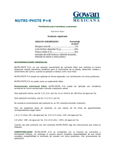 nutri-phite p+k - Gowan Mexicana