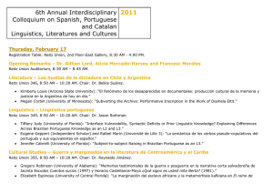 6th Annual Interdisciplinary Colloquium on Spanish, Portuguese