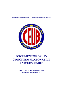 documentos del ix congreso nacional de universidades