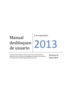 Manual desbloqueo de usuario - Dirección General del Servicio Civil