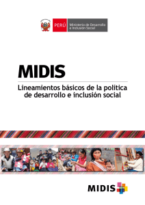 Lineamientos básicos de la política de desarrollo e inclusión social