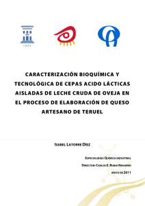Caracterización bioquímica y tecnológica de cepas acido lácticas