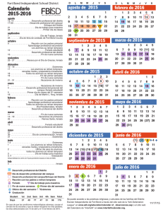 Calendario 2015-2016 - Fort Bend ISD / Homepage
