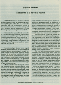 Descartes y la fe en la razón - Instituto de Investigaciones Filosóficas
