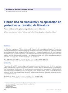 Fibrina rica en plaquetas y su aplicación en periodoncia: revisión de