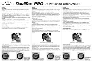 DataTrac PRO Installation Instructions
