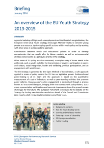 An overview of the EU Youth Strategy 2013-2015