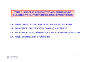 front-office, back-office y pisos