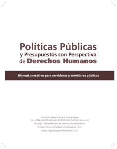 Políticas públicas y presupuestos con perspectiva de derechos