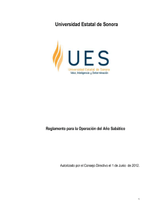reglamento de año sabático - Universidad Estatal de Sonora