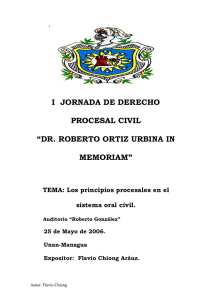 I JORNADA DE DERECHO PROCESAL CIVIL “DR. ROBERTO