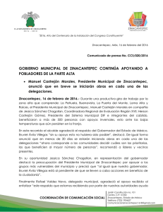 gobierno municipal de zinacantepec continúa apoyando a