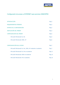 Configuración de acceso a INTERNET para servicios GSM
