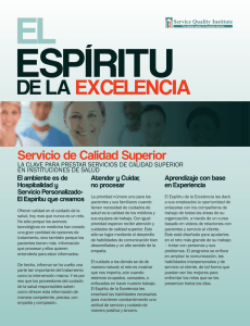El Espiritu de la Excelencia: Servicio al Cliente Para Hospitales