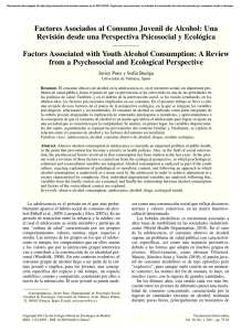 Factores Asociados al Consumo Juvenil de Alcohol
