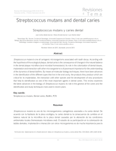 Streptococcus mutans and dental caries