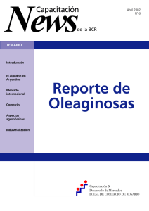 Reporte de Oleaginosas - Bolsa de Comercio de Rosario